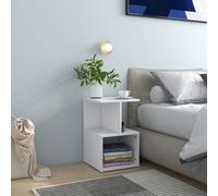 vidaXL Bedside Cabinet White Engineered Wood Bedside Table Nightstand Set