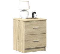 vidaXL Bedside Cabinet Nightstand with 2 Drawers - Engineered Wood - Sonoma Oak 40x36x50 cm - Modern Bedroom Table