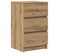 vidaXL Bedside Cabinet with 3 Drawers Artisan Oak 39x35x65 cm bedside table