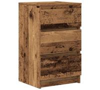 vidaXL Bedside Cabinet with 3 Drawers Old Wood 39x35x65 cm bedside table