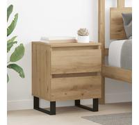 vidaXL Bedside Cabinet with Drawer 2 pcs Artisan Oak 40 x 35 x 50 cm