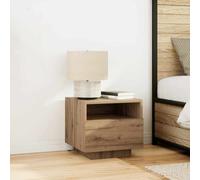 Bedside Cabinets with LED Lights Nightstand Bed Cabinet Side Table vidaXL