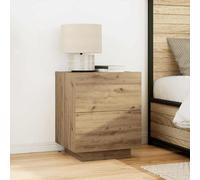 vidaXL Bedside Cabinet with Drawer 2 pcs Artisan Oak 45 x 40 x 55 cm