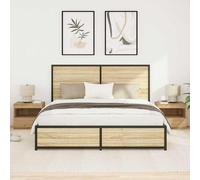 vidaXL Bedside Cabinet with Drawer 2 pcs Artisan oak 50 x 40 x 45 cm