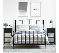 vidaXL Bedside Cabinet with Drawer 2 pcs Black Oak 33.5 x 36 x 70 cm