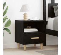 vidaXL Bedside Cabinet with Drawer 2 pcs Black oak 40 x 35 x 47.5 cm