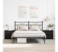 vidaXL Bedside Cabinet with Drawer 2 pcs Black oak 50 x 40 x 43.5 cm