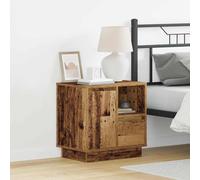 vidaXL Bedside Cabinet with Drawer 2 pcs Old Wood 50 x 34.5 x 50 cm