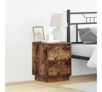 vidaXL Bedside Cabinet with Drawer 2 pcs Smoked oak 39 x 34.5 x 50 cm