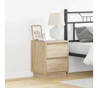 vidaXL Bedside Cabinet with Drawer 2 pcs Sonoma oak 39 x 34.5 x 50 cm