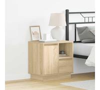 vidaXL Bedside Cabinet with Drawer 2 pcs Sonoma oak 50 x 34.5 x 50 cm