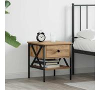 vidaXL Bedside Cabinet with Drawer Artisan oak 40 x 42 x 45 cm