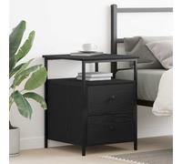 vidaXL Bedside Cabinet with Drawer Black oak 44 x 45 x 60 cm