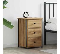 vidaXL Bedside Cabinet with Drawer Artisan oak, Modern Bedroom Nightstand, Rectangular Bed Table with Ample Storage, Compact Furniture, Durable Design, Functional Organizer