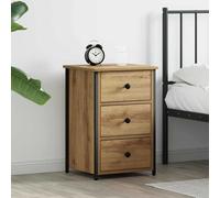 vidaXL Bedside Cabinet with Drawer Artisan oak, Modern Bedroom Nightstand, Rectangular Bed Table with Ample Storage, Compact Furniture, Durable Design, Functional Organizer