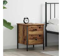 vidaXL Bedside Cabinet with Drawer Old wood 40 x 42 x 50 cm