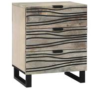 Bedside Cabinet with Drawer White and Black 50 x 33 x 62 cm