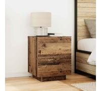 Bedside Cabinets with LED Lights Nightstand Bed Table Engineered Wood vidaXL