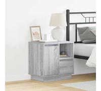 vidaXL Bedside Cabinet with Grey 50 x 34.5 x 50 cm Engineered wood