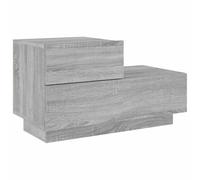 Vidaxl Bedside Cabinet With Led Lights Grey Sonoma 70X36X40.5 Cm