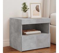 LED Bedside Table 1 Drawer Storage Cabinet Nightstand Bedside Furniture Unit