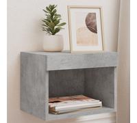 Bedside Cabinet with LED Lights Nightstand Bed Side Table Engineered Wood vidaXL