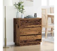 Bedside Cabinet with Drawer Engineered wood Nightstand Modern Table USB vidaXL
