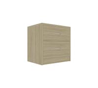 vidaXL Bedside Cabinet with Two Drawers, Modern Engineered Wood Nightstand - Compact Size 40x30x40 cm, Spacious Storage - Elegant Sonoma Oak Finish