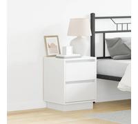 vidaXL Bedside Cabinet with White 39 x 34.5 x 50 cm Engineered wood