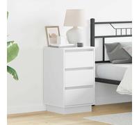 Bedside Cabinet with Drawer Engineered wood Modern Nightstand Small vidaXL