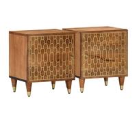 vidaXL Bedside Cabinets 2 pcs 40x33x46 cm Solid Wood Mango