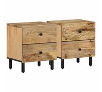 vidaXL Bedside Cabinets 2 pcs 40x33x46 cm Solid Wood Mango