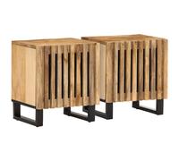 vidaXL Bedside Cabinets 2 pcs 40x34x46 cm Solid Wood Rough Mango