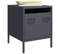 Bedside Cabinet Anthracite 35x39x43.5cm Cold-rolled Steel 2pcs Industrial Metal