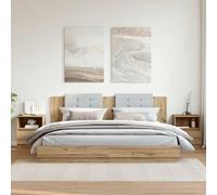 Bed Cabinet Nightstand Side Table Storage Bed Table Engineered Wood vidaXL