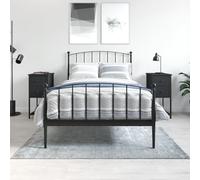 vidaXL Bedside Cabinets 2 pcs Black 32x42x70 cm Engineered Wood