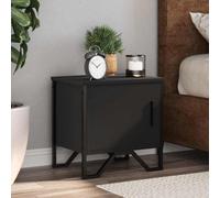 vidaXL Bedside Cabinets 2 pcs Black 40x30x40 cm Engineered Wood