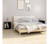 vidaXL Bedside Cabinets 2 Pcs Black 40x30x40 cm Solid Wood Pine, Black