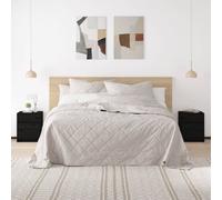 Vidaxl Bedside Cabinets 2 Pcs Black 40X31X50 Cm Solid Pinewood, Black