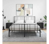 vidaXL Bedside Cabinets 2 pcs, Bedside Table for Bedroom, Side Table with Storage, Nightstand Bed Cabinet, Modern Style, Black Engineered Wood