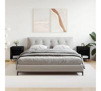 Vidaxl Bedside Cabinets 2 Pcs Black 40X35X50 Cm Engineered Wood