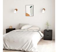 vidaXL Bedside Cabinets 2 pcs Black 40x40x50 cm Engineered Wood