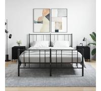 Vidaxl Bedside Cabinets 2 Pcs Black 40X40X50 Cm Engineered Wood, Black