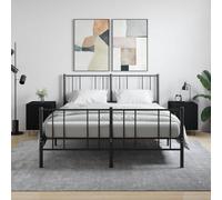 vidaXL Bedside Cabinets 2 pcs Black 40x40x50 cm Engineered Wood