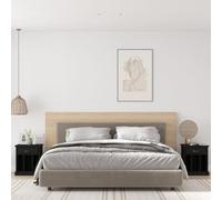 vidaXL Bedside Cabinets 2 pcs Black 43x36x50 cm