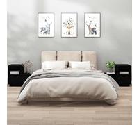 vidaXL Bedside Cabinets 2 pcs Black 60x34x51 cm Solid Wood Pine