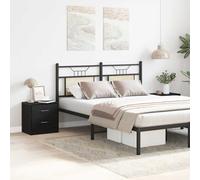 vidaXL Bedside Cabinets 2 pcs Black Oak 40x30x40 cm Engineered Wood