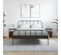 Vidaxl Bedside Cabinets 2 Pcs Brown Oak 34X35.5X50 Cm Engineered Wood, Brown