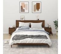 vidaXL Bedside Cabinets 2 Pcs Brown Oak 40X35X50 Cm, Brown