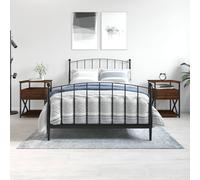 Vidaxl Bedside Cabinets 2 Pcs Brown Oak 40X42X55 Cm Engineered Wood, Brown